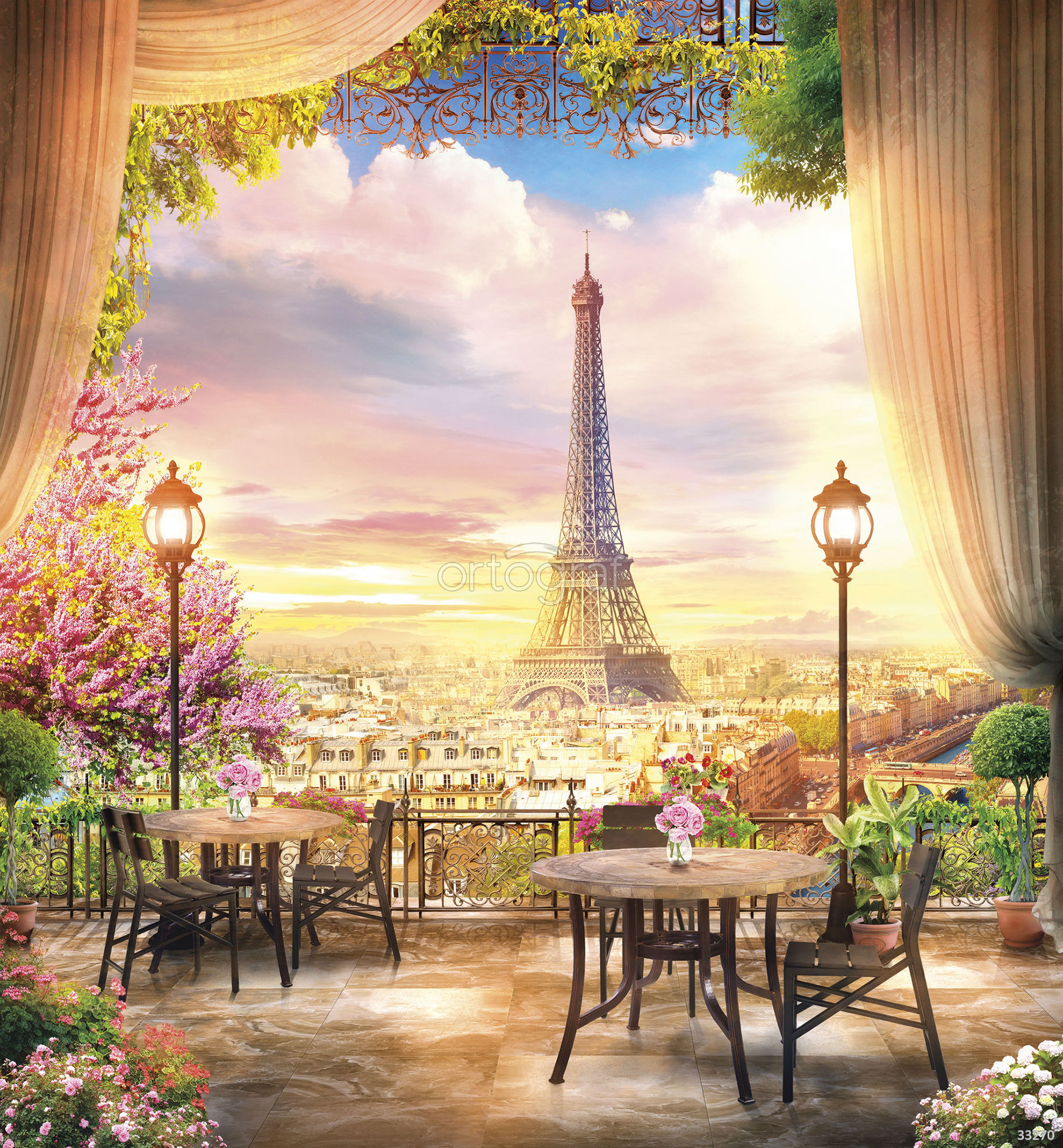 Картина по номерам Париж Эйфелева башня